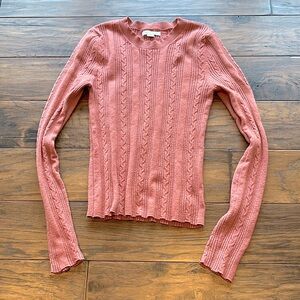 American Eagle Soft Ling Sleeve in Salmon